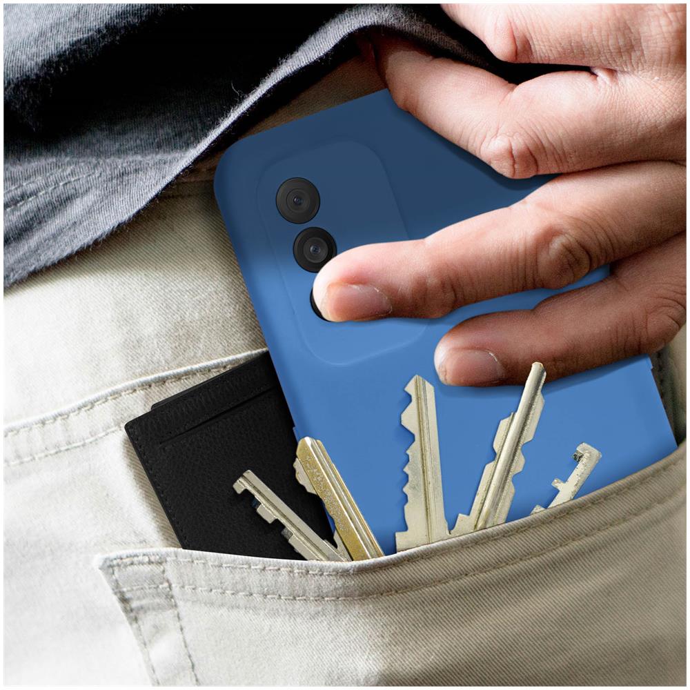 Cover In Silicone Semirigido Per Oppo A74, Finitura Soft-touch Azzurra - Foto 2