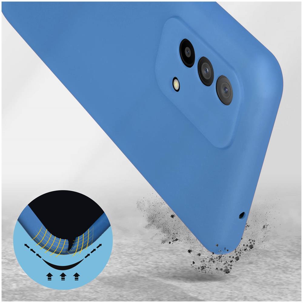 Cover In Silicone Semirigido Per Oppo A74, Finitura Soft-touch Azzurra - Foto 5