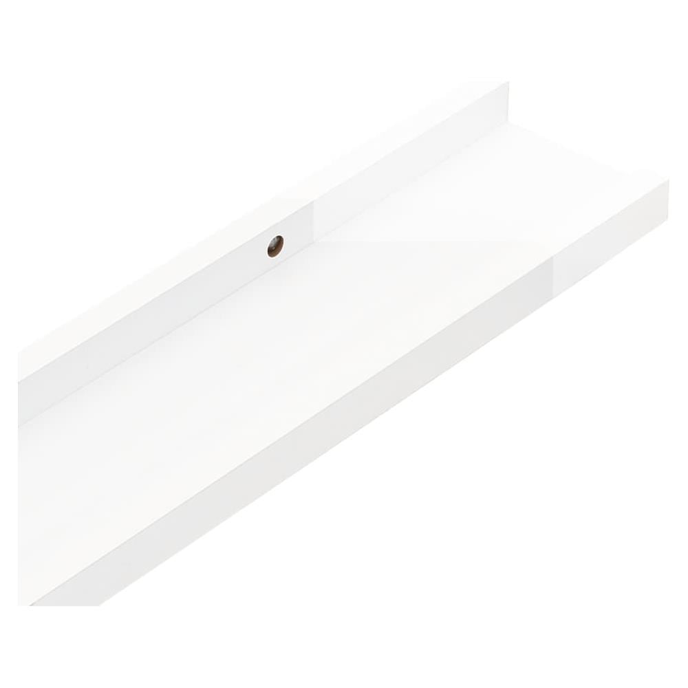 Mensole Da Parete 2 Pz Bianco Lucido 100x9x3 Cm - Foto 2