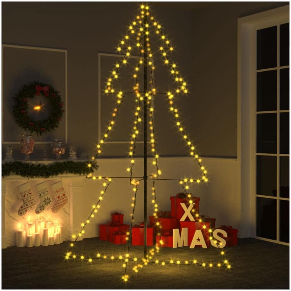 Albero di Natale a Cono 240 LED per Interni Esterni 118x180 cm - Foto 3