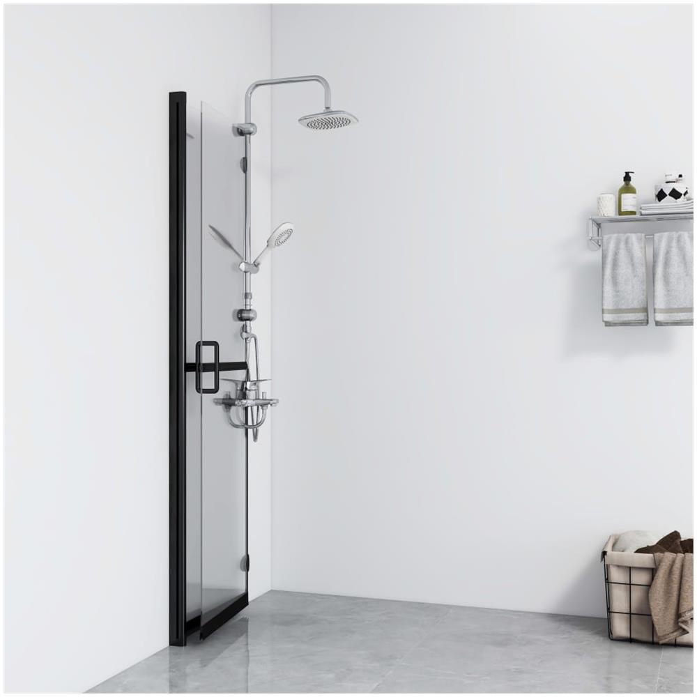 Parete Per Doccia Walk-in Pieghevole In Vetro Esg 90x190 Cm - Foto 3