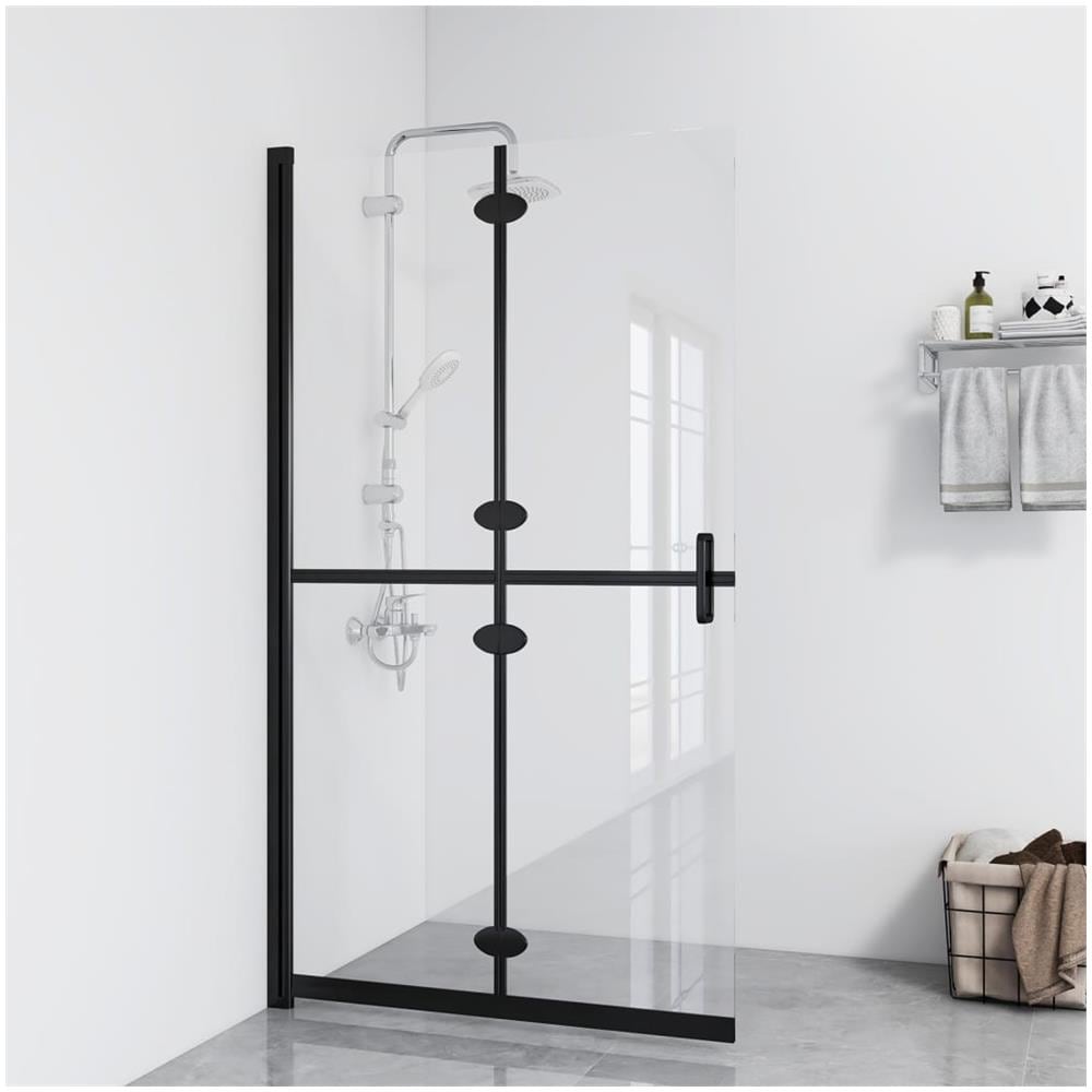 Parete Per Doccia Walk-in Pieghevole In Vetro Esg 90x190 Cm - Foto 1
