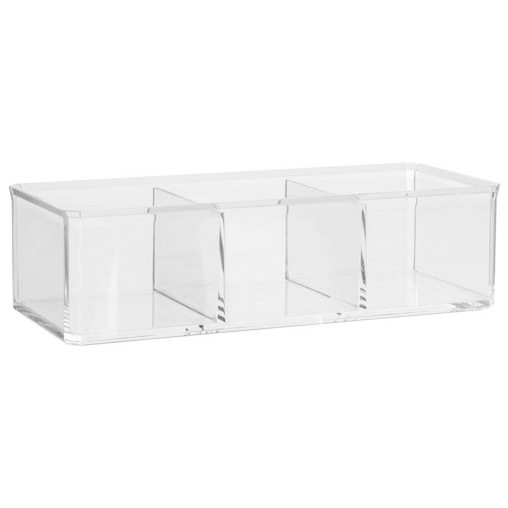 Contenitore Con Coperchio Dotato Di Tre Scomparti Ideale Per Riporre Cosmetici In Un Bagno Di Casa - Foto 1