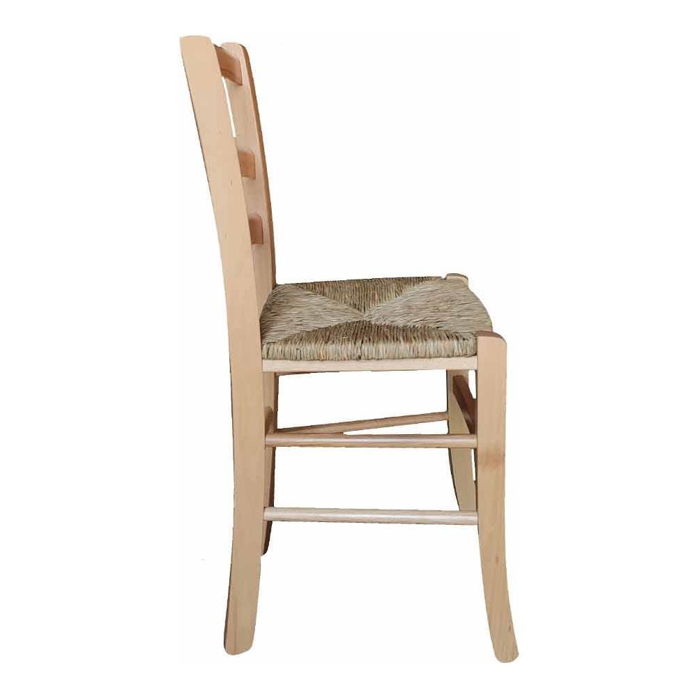 Sedia Venezia In Legno Massiccio Con Seduta In Paglia Tinta Naturale - Foto 2