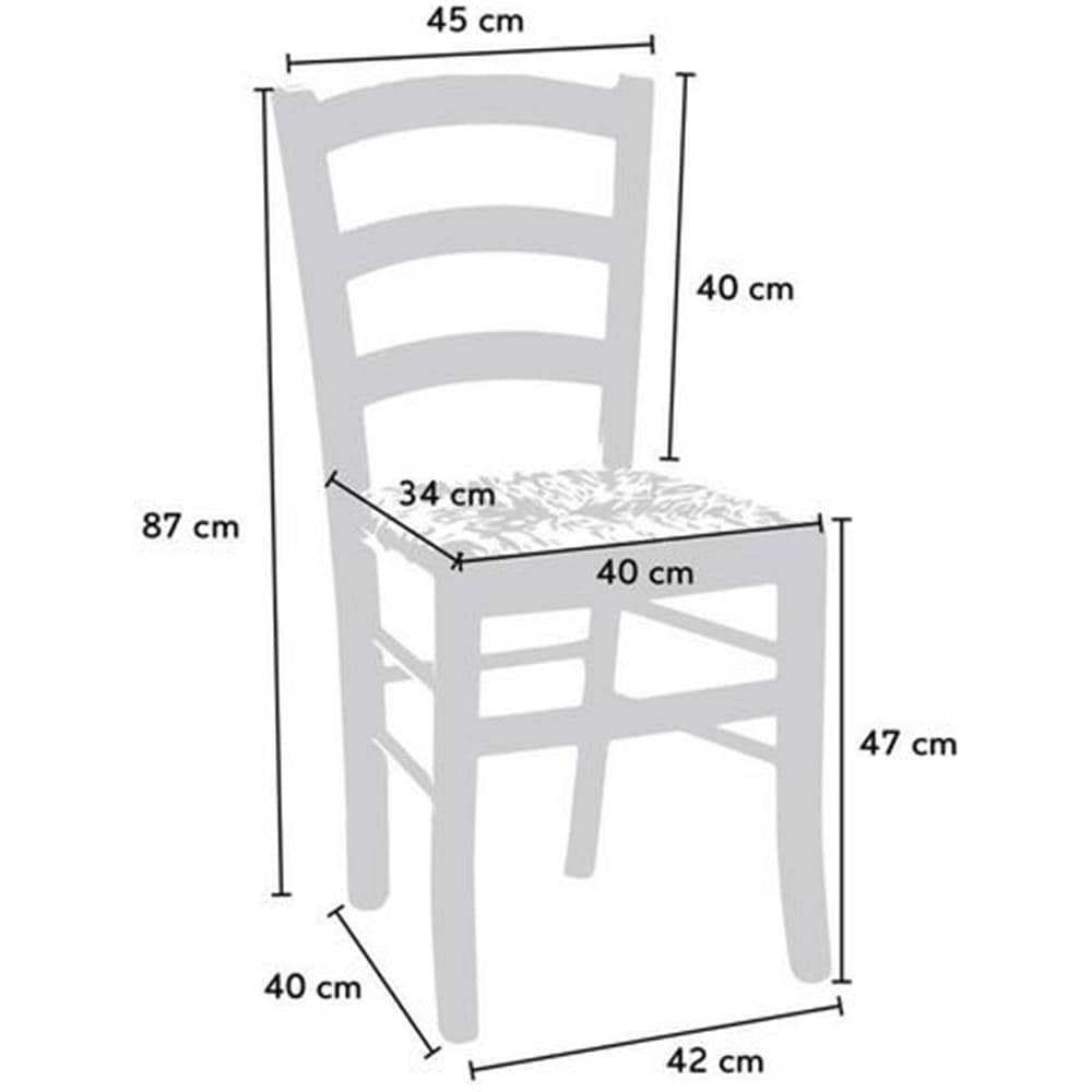 Sedia Venezia In Legno Massiccio Con Seduta In Paglia Tinta Naturale - Foto 5