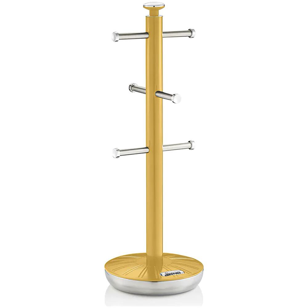 Swka1054yeln Retro Set Di Portarotolo Da Cucina + Portatazze Supporto Per 6 Tazze Di Caffè Giallo - Foto 2