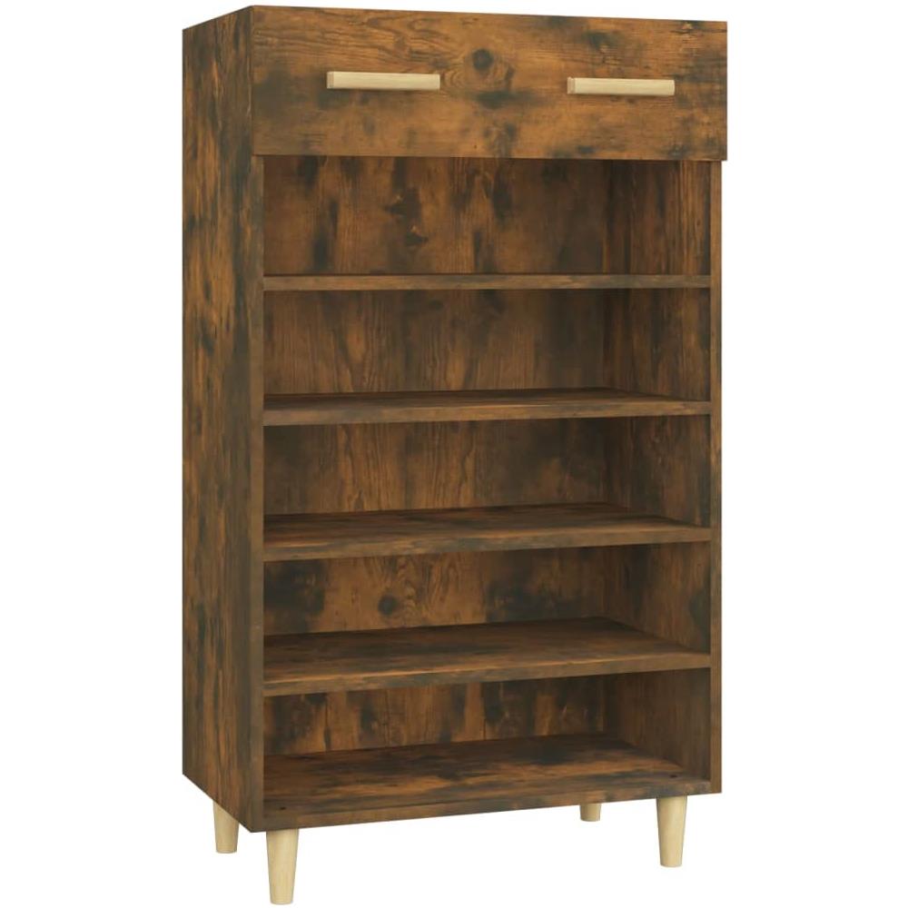 Scarpiera Rovere Fumo 60x35x105 Cm In Legno Multistrato - Foto 2