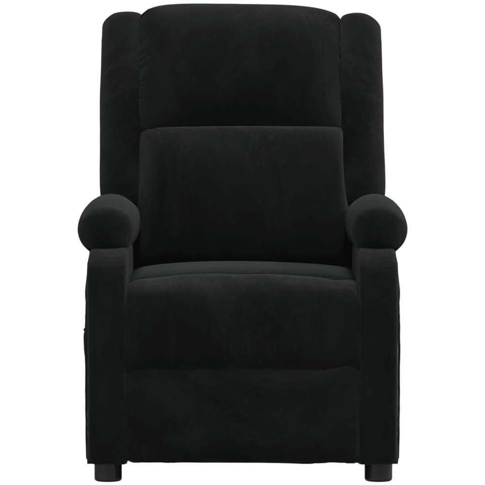 Poltrona Reclinabile Nera In Velluto - Foto 2