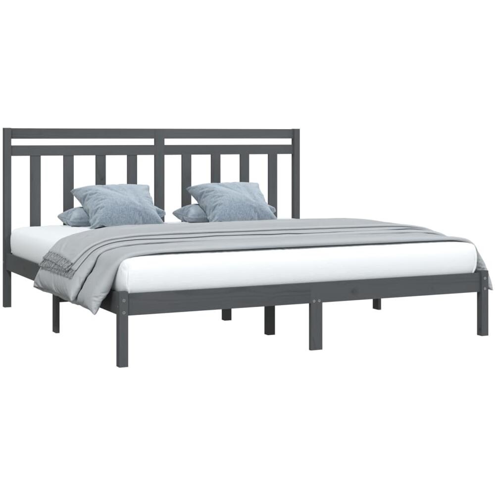 Giroletto Grigio In Legno Massello 200x200 Cm - Foto 3