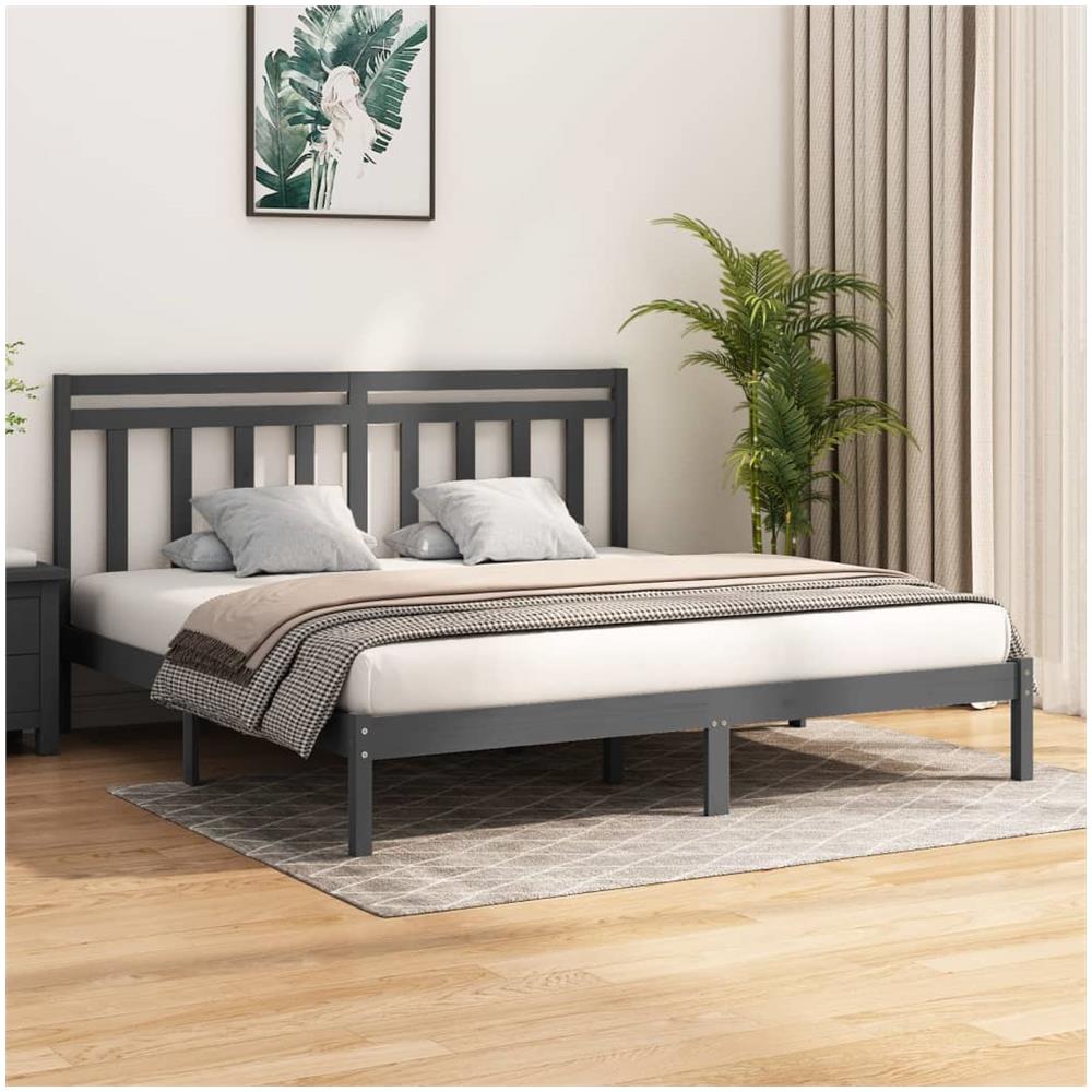 Giroletto Grigio In Legno Massello 200x200 Cm - Foto 1