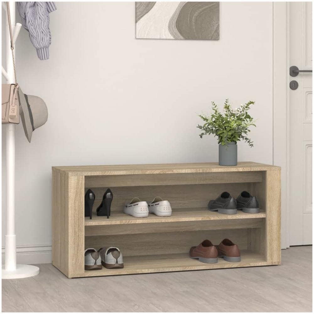 Scarpiera Rovere Sonoma 100x35x45 Cm In Legno Multistrato - Foto 1