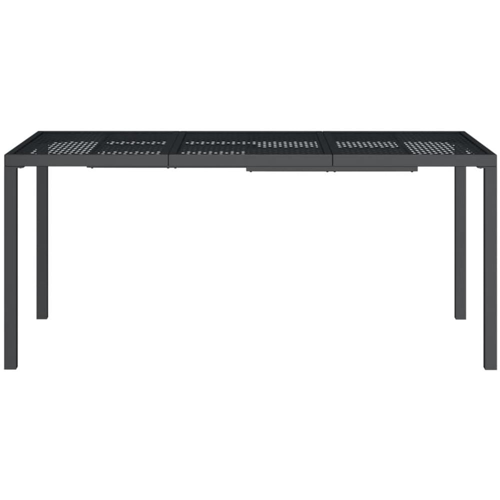 Tavolo Da Giardino Antracite 165x80x72 Cm Acciaio - Foto 3