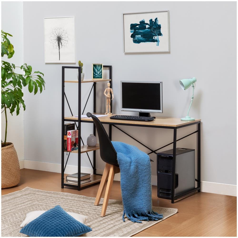 Scrivania Lidia 3 Ripiano Nera, 120 Cm (larghezza) - Foto 1