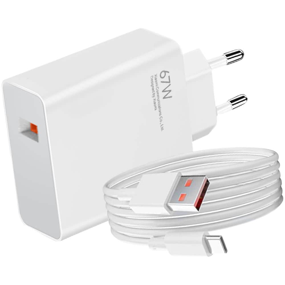 Caricabatterie Originale Usb 67w + Cavo Usb / Usb-c Incluso Bianco - Foto 2