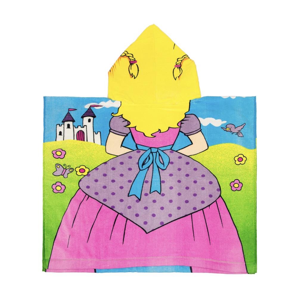 Poncho Mare Per Bambini In Spugna 100% Cotone In Varie Fantasie Poncho Principessa - Foto 5