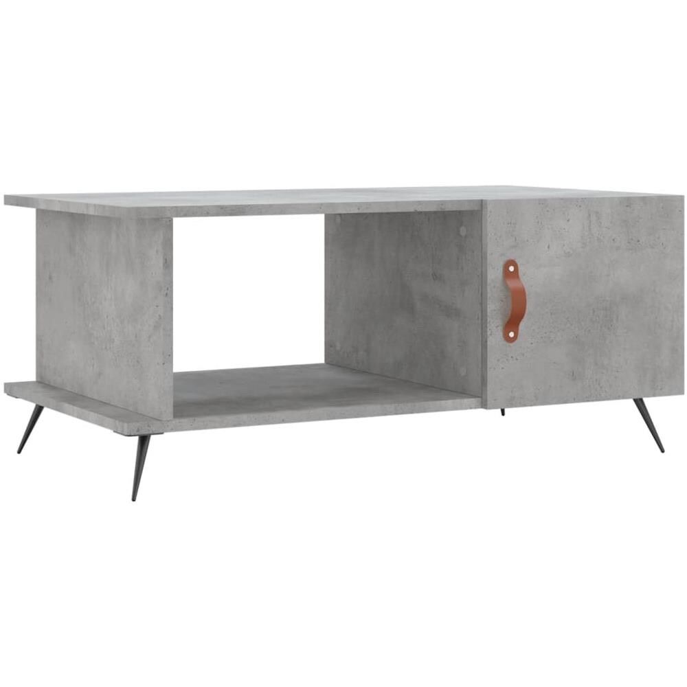 Tavolino Da Salotto Grigio Cemento 90x50x40cm Legno Multistrato - Foto 2