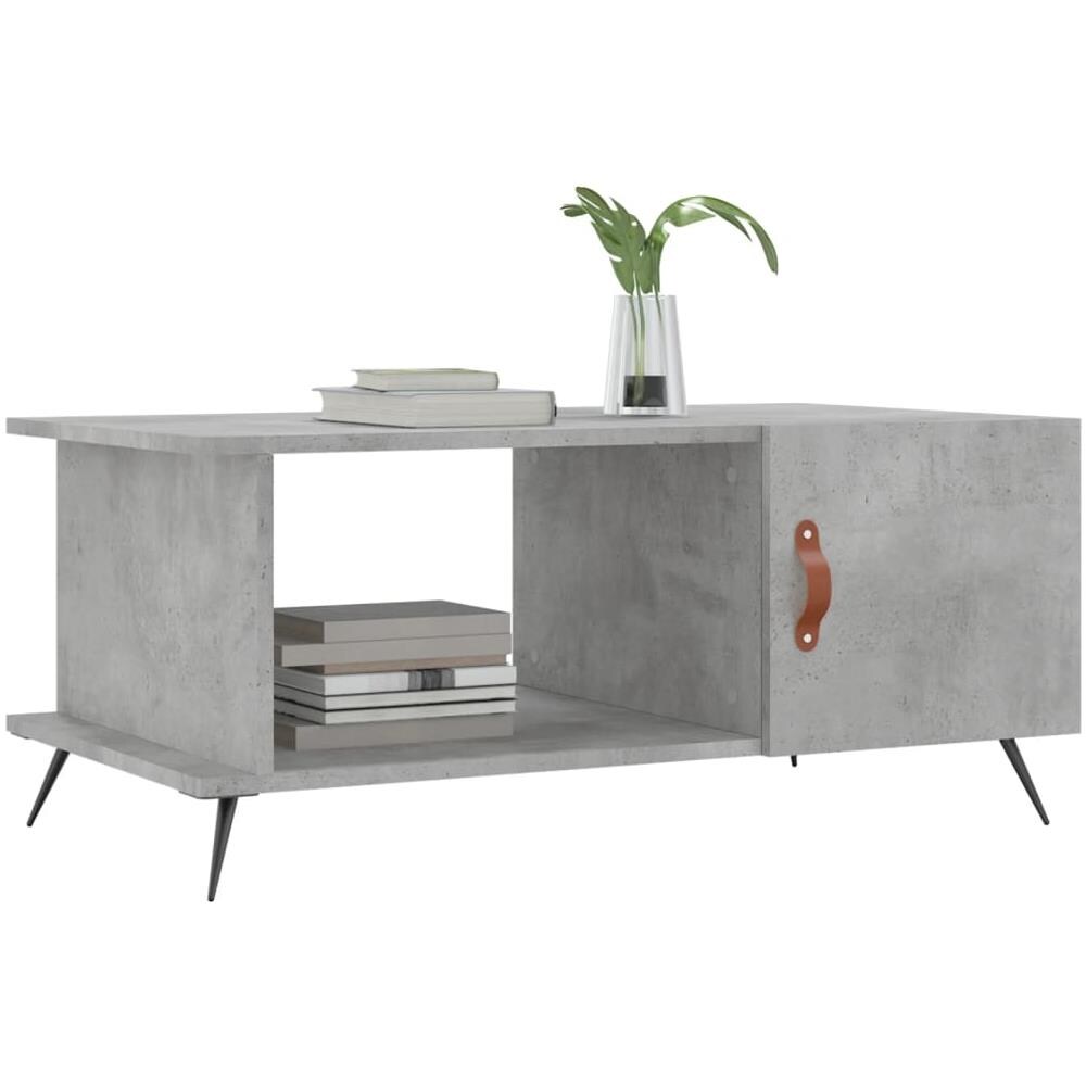 Tavolino Da Salotto Grigio Cemento 90x50x40cm Legno Multistrato - Foto 3