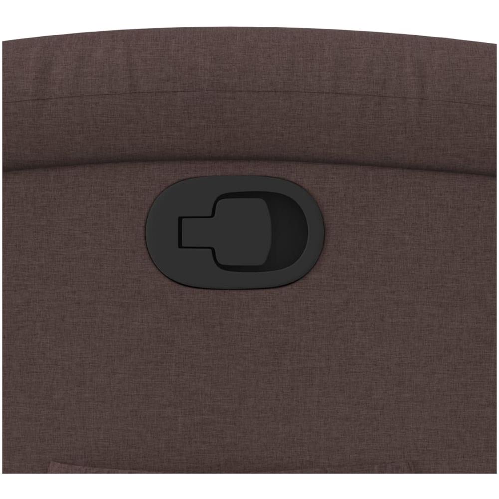 Poltrona Reclinabile Marrone Scuro In Tessuto - Foto 10