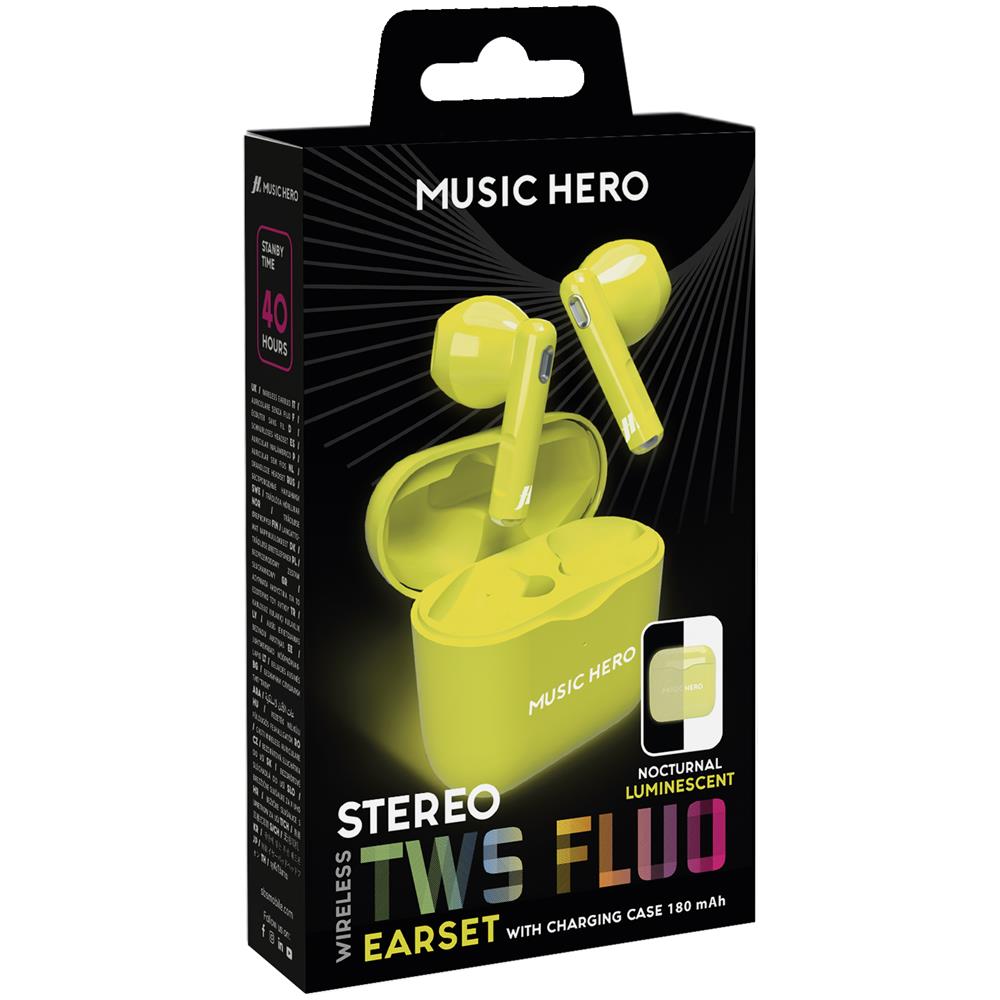 MHTWSFLUOY cuffia e auricolare True Wireless Stereo (TWS) In-ear Musica e Chiamate Giallo - Foto 2