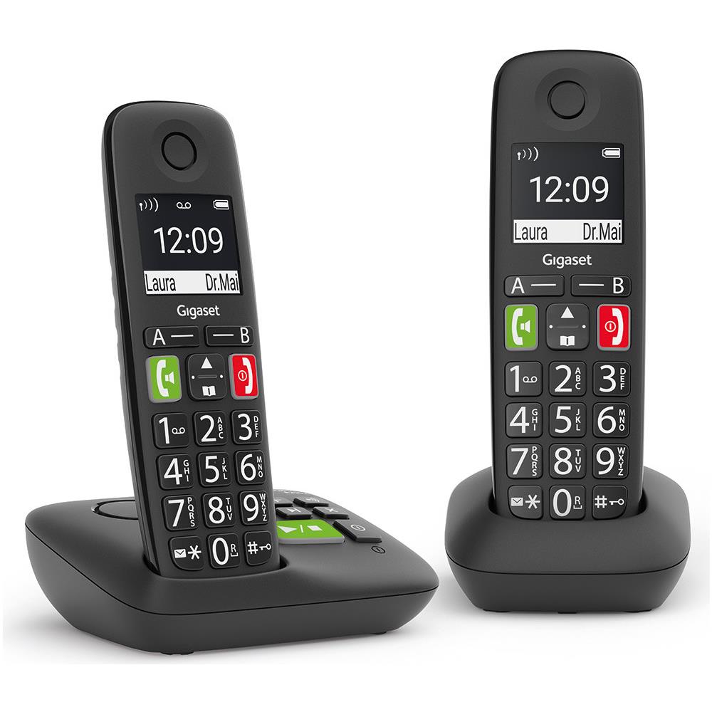 E290A Duo Telefono analogico /DECT Identificatore di chiamata Nero - Foto 1