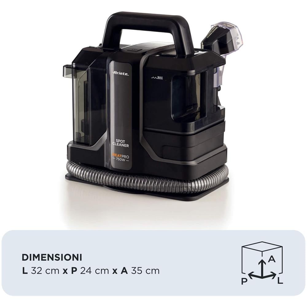 2482 Spot Cleaner Heat Pro 750W, Pulitore per tappeti e tappezzerie,Lavatappeti, 750W, 2 serbatoi, Nero - Foto 2