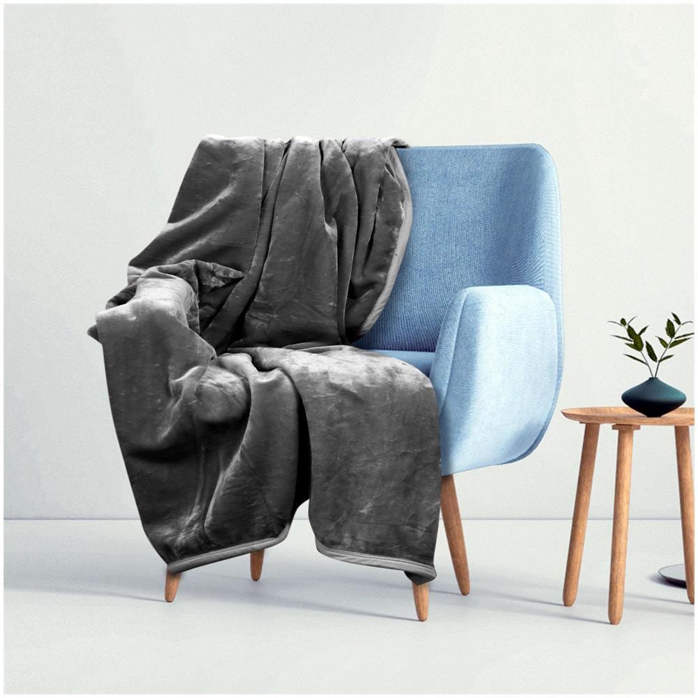 Coperta in acrilico 160x200 cm Grigio - Morbida, accogliente, decorativa - Foto 3