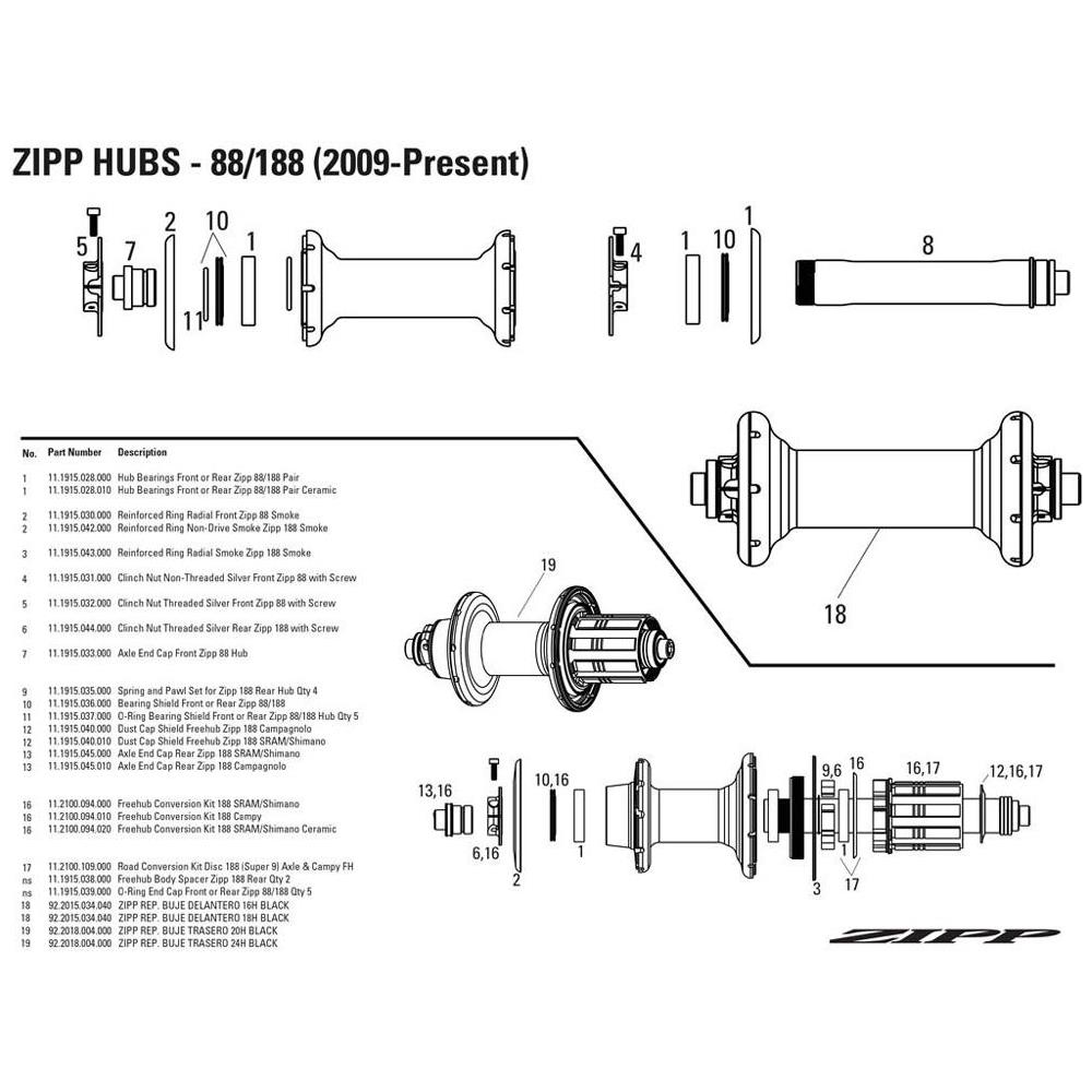 Ruote Spring And Pawl Set For 188 Rear Hub Ricambi Dei Componenti 4 Units - Foto 2