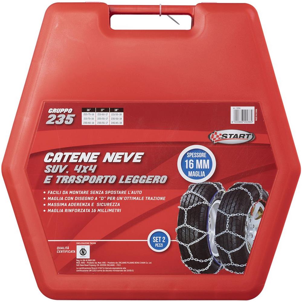 Due Pezzi Catene Da Neve 16mm Gruppo 235 Per Suv 4x4 E Trasporto Leggero - Foto 2