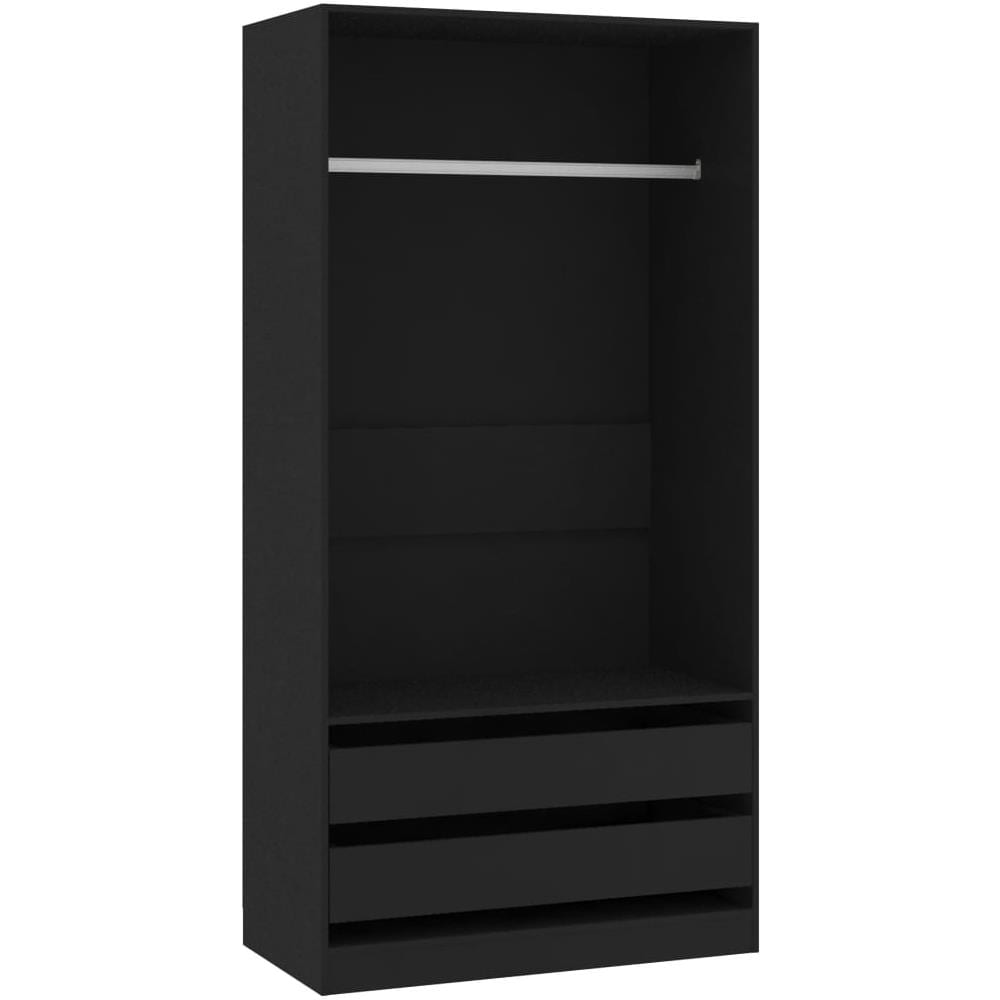Armadio Nero 100x50x200 cm in Legno Multistrato - Foto 2