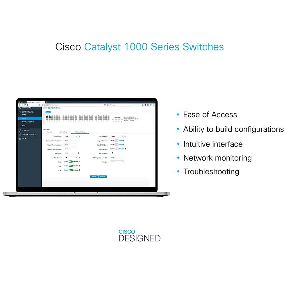 Cisco Catalyst C1000-8P-2G-L switch di rete Gestito L2 Gigabit Ethernet (10/100/1000) Supporto Power over Ethernet (PoE) Grigio - Foto 5