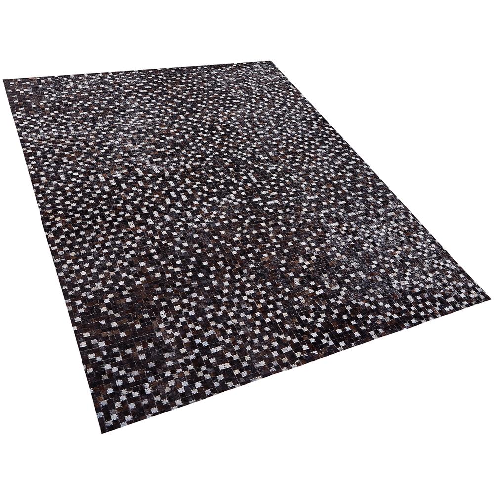 Tappeto In Pelle Marrone / argento 160 X 230 Cm Akkese - Foto 1
