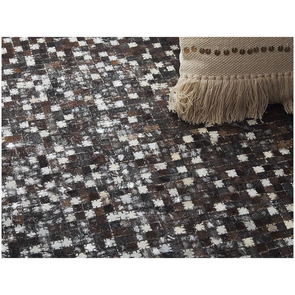Tappeto In Pelle Marrone / argento 160 X 230 Cm Akkese - Foto 2