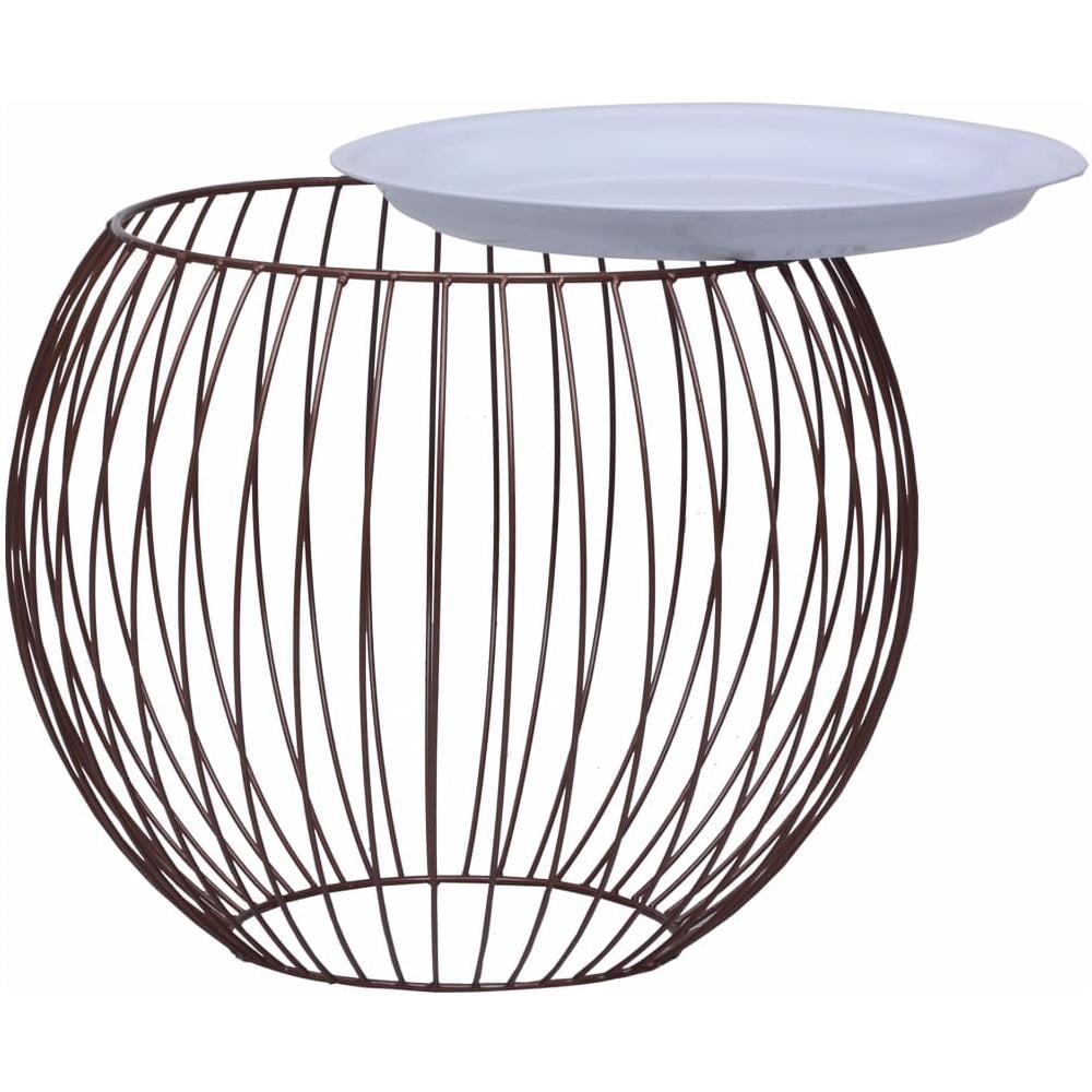 Tavolino Da Caffè Oro Ø 51 Cm - Foto 2