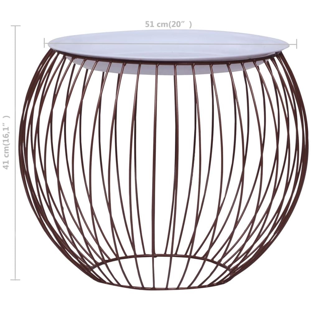 Tavolino Da Caffè Oro Ø 51 Cm - Foto 6