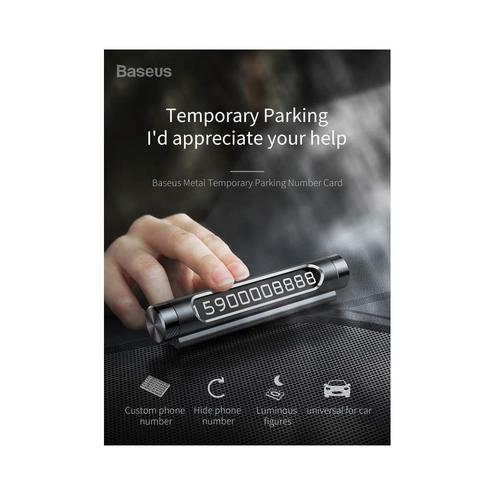 Strumento Temporaneo Parcheggio Numero Black Card (acnum-01)  - Foto 2
