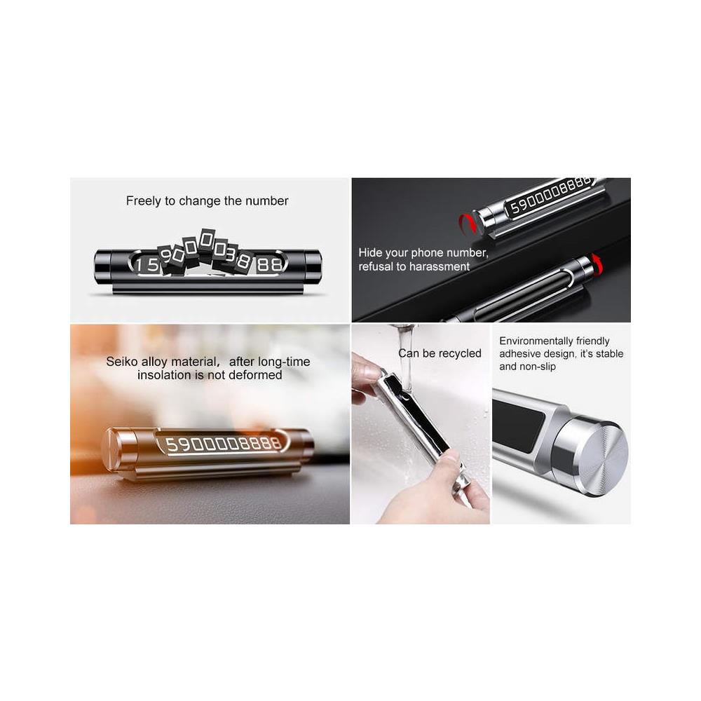 Strumento Temporaneo Parcheggio Numero Black Card (acnum-01)  - Foto 3