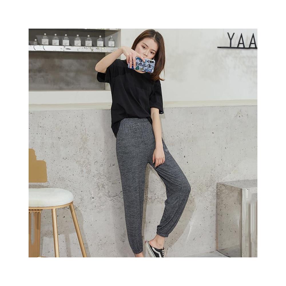 SLOWMOOSE - Pantaloni Da Notte Casual Alla Caviglia Pantaloni Da Salotto Da Donna  Pantaloni Da Pigiama Pantaloni Elastici Harem [ grigio Scuro / Per Peso  65-100 Kg] - ePRICE