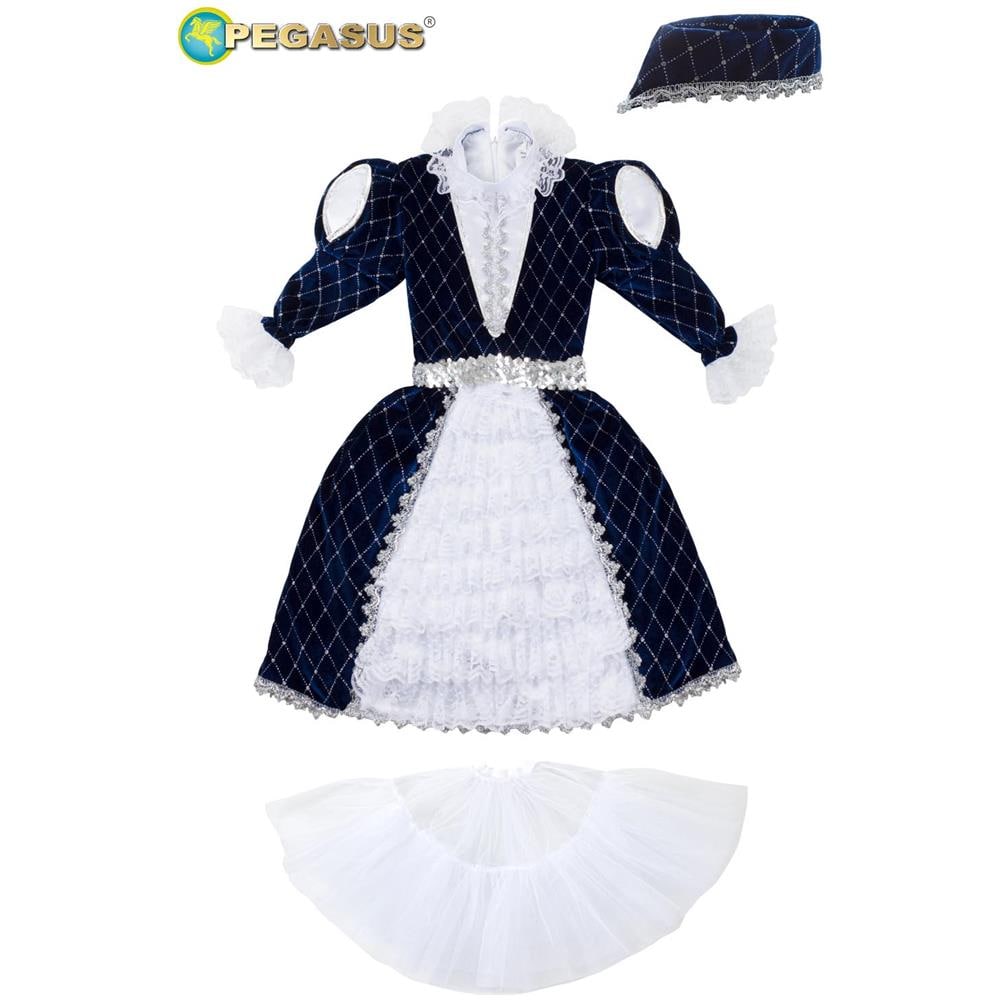 Costume Principessa In Velluto 25/36mesi Carnevale - Foto 3