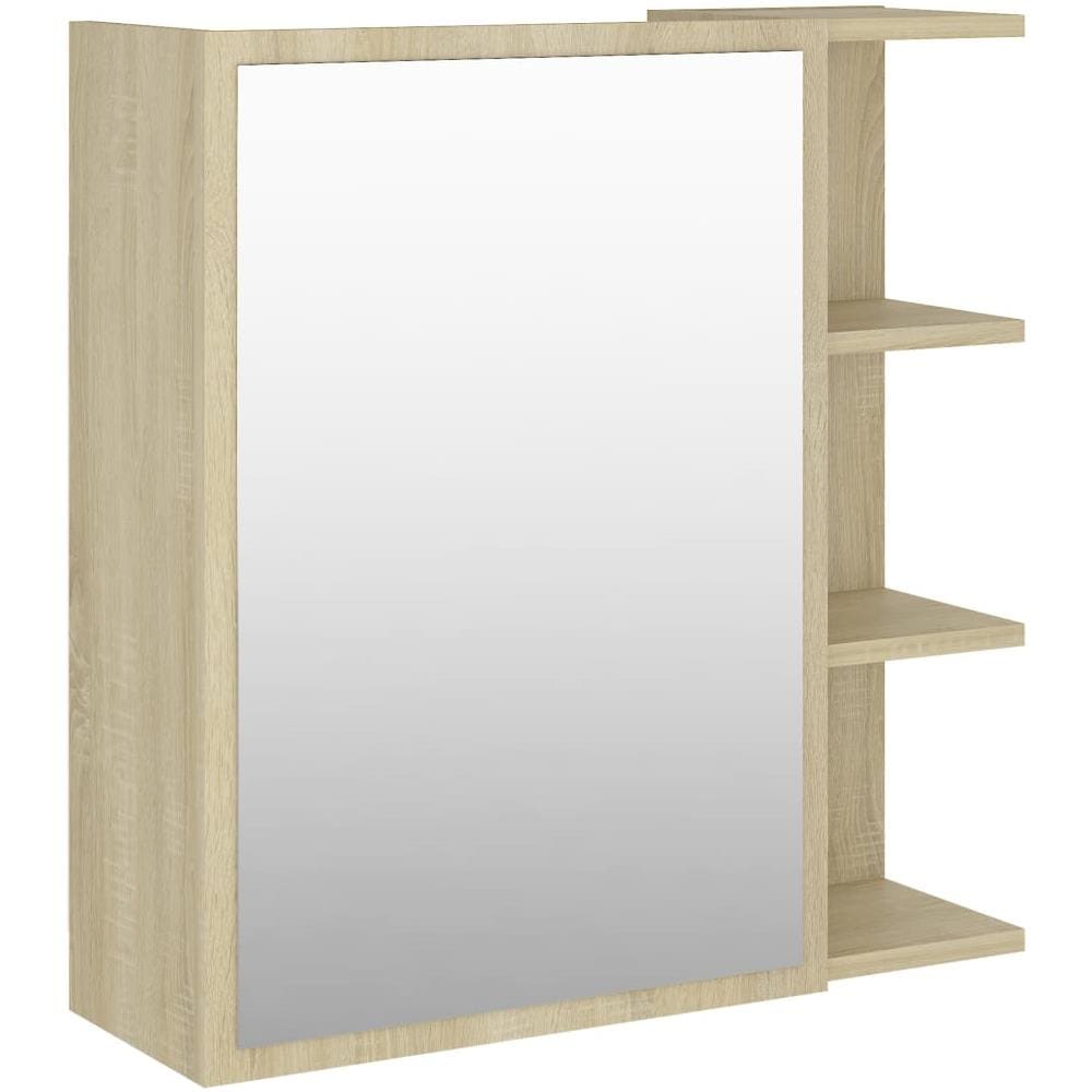 Mobile Bagno con Specchio Rovere Sonoma 62,5x20,5x64Multistrato - Foto 2