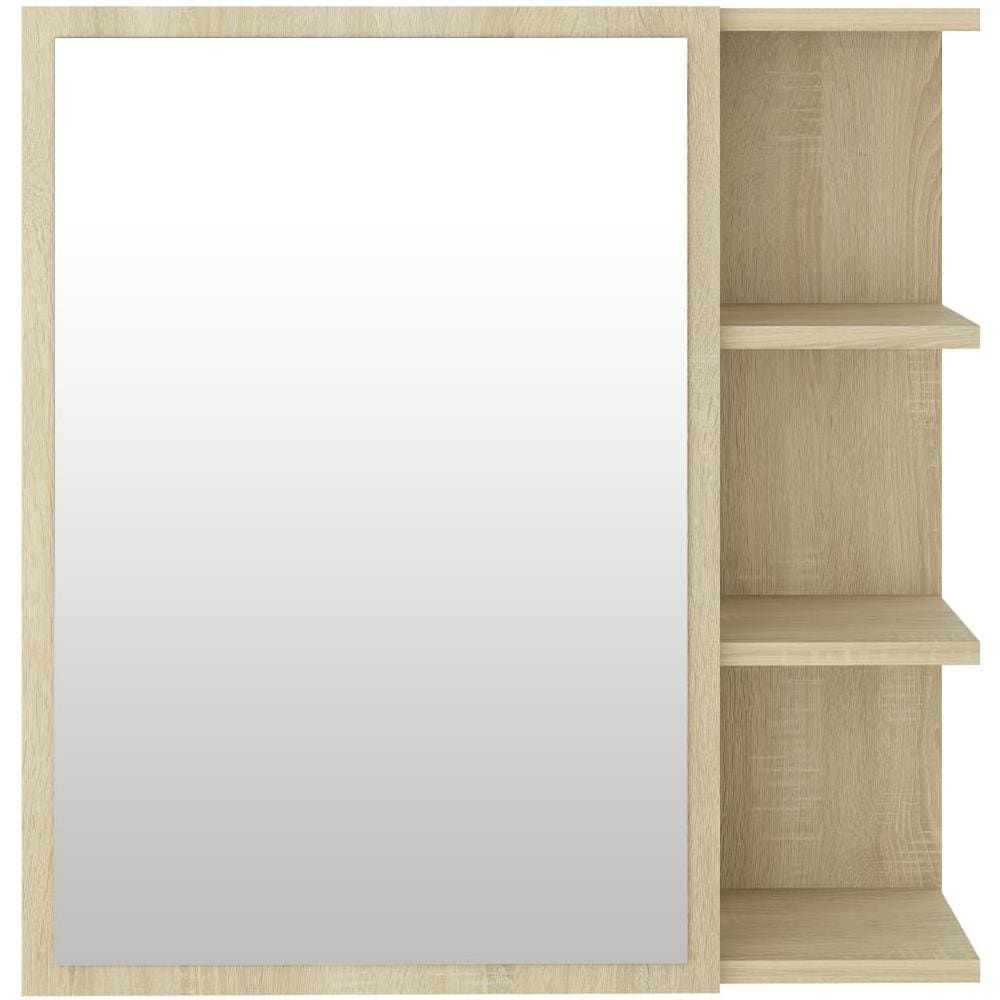 Mobile Bagno con Specchio Rovere Sonoma 62,5x20,5x64Multistrato - Foto 8
