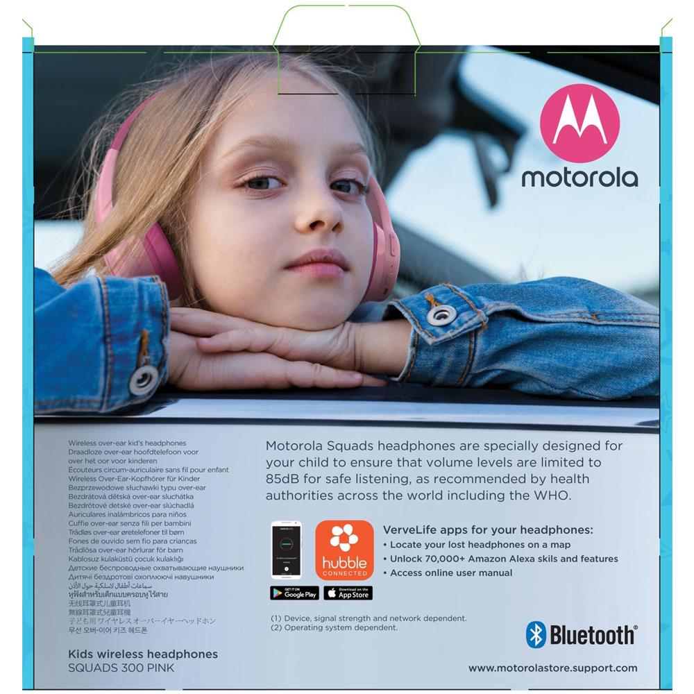 Cuffie Kids Wireless Squads 300 Bt, Rosa - Foto 7