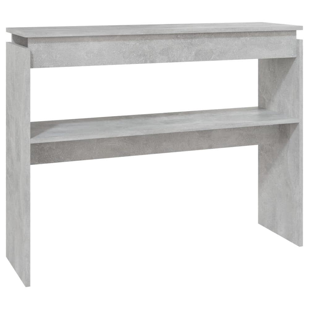 Tavolino Consolle Grigio Cemento 102x30x80cm Legno Multistrato - Foto 2