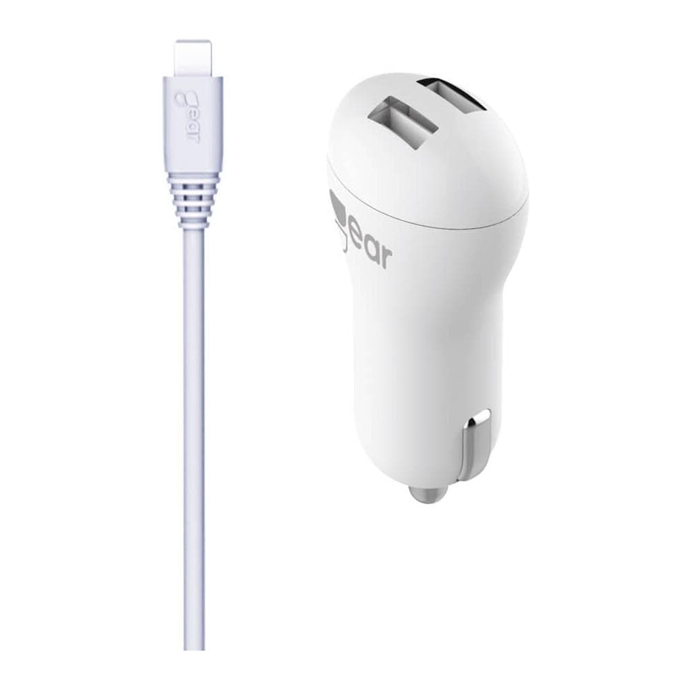 Caricabatterie 12-24v 2xusb 2.4a Cavo Microusb Bianco Rotondo 1m - Foto 1