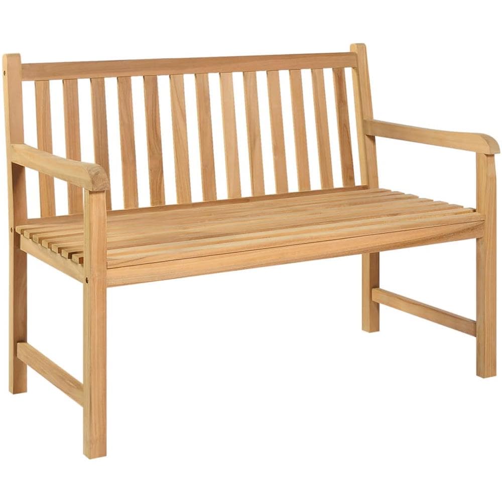 Panchina da Giardino 114 cm in Legno Massello di Teak - Foto 1