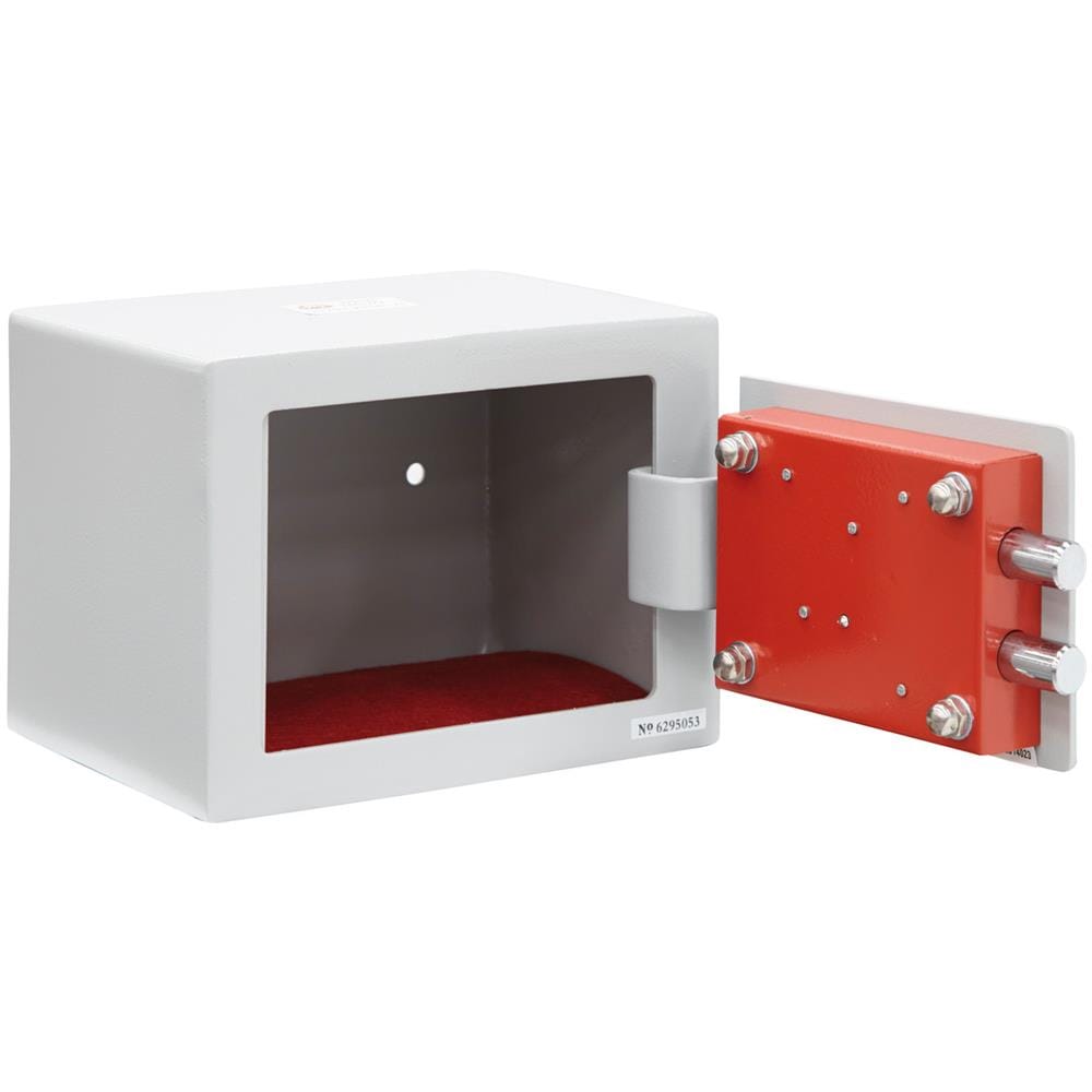 D-hc / 0 Cassaforte In Acciaio Con Serratura A Chiave, Cassaforte A Mobile Per Abitazioni, Facile Da Usare E Installare, 17 X 23 X 17 Cm, 5 L - Foto 3