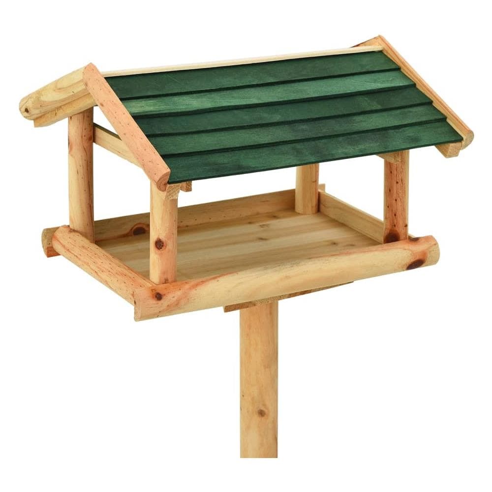 Mangiatoia Uccelli Con Supporto 37x28x100 Cm In Legno Abete - Foto 3