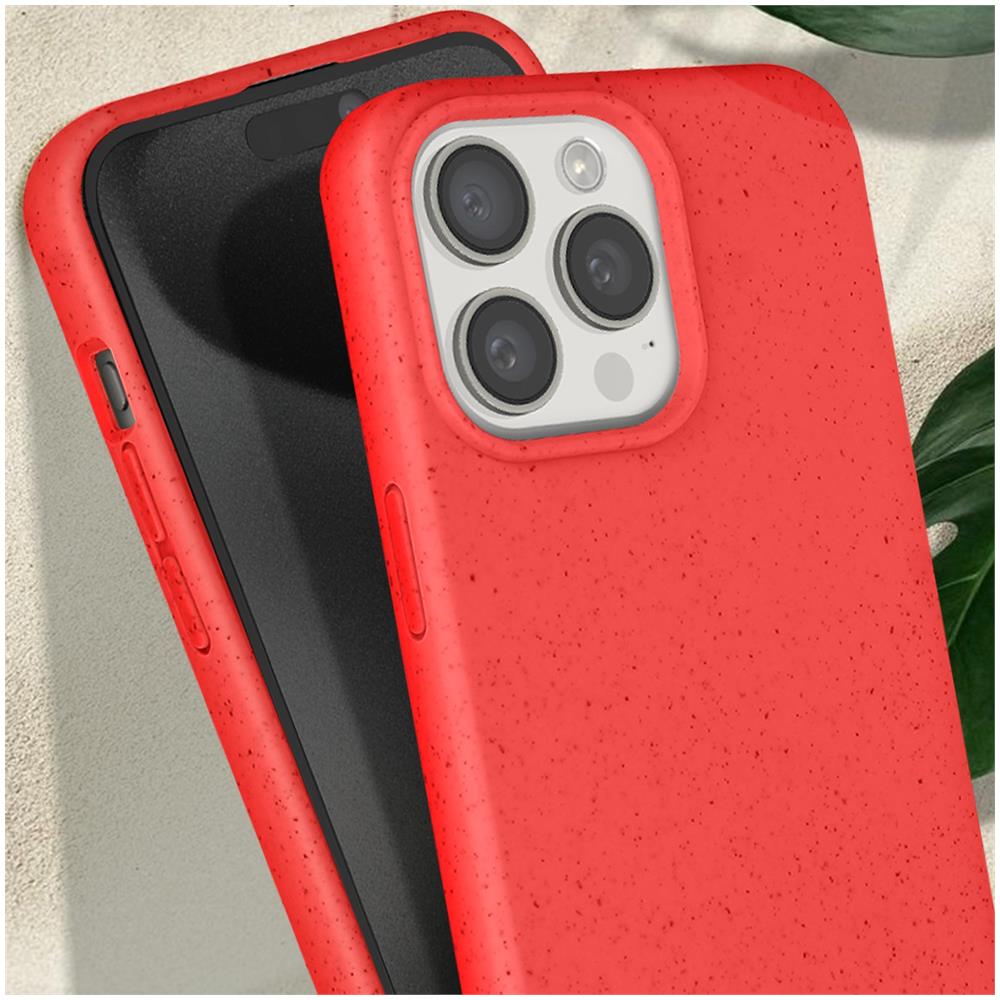 Cover Cordino Per Iphone 15 Pro Silicone Riciclabile Classic Biocord Corallo - Foto 5