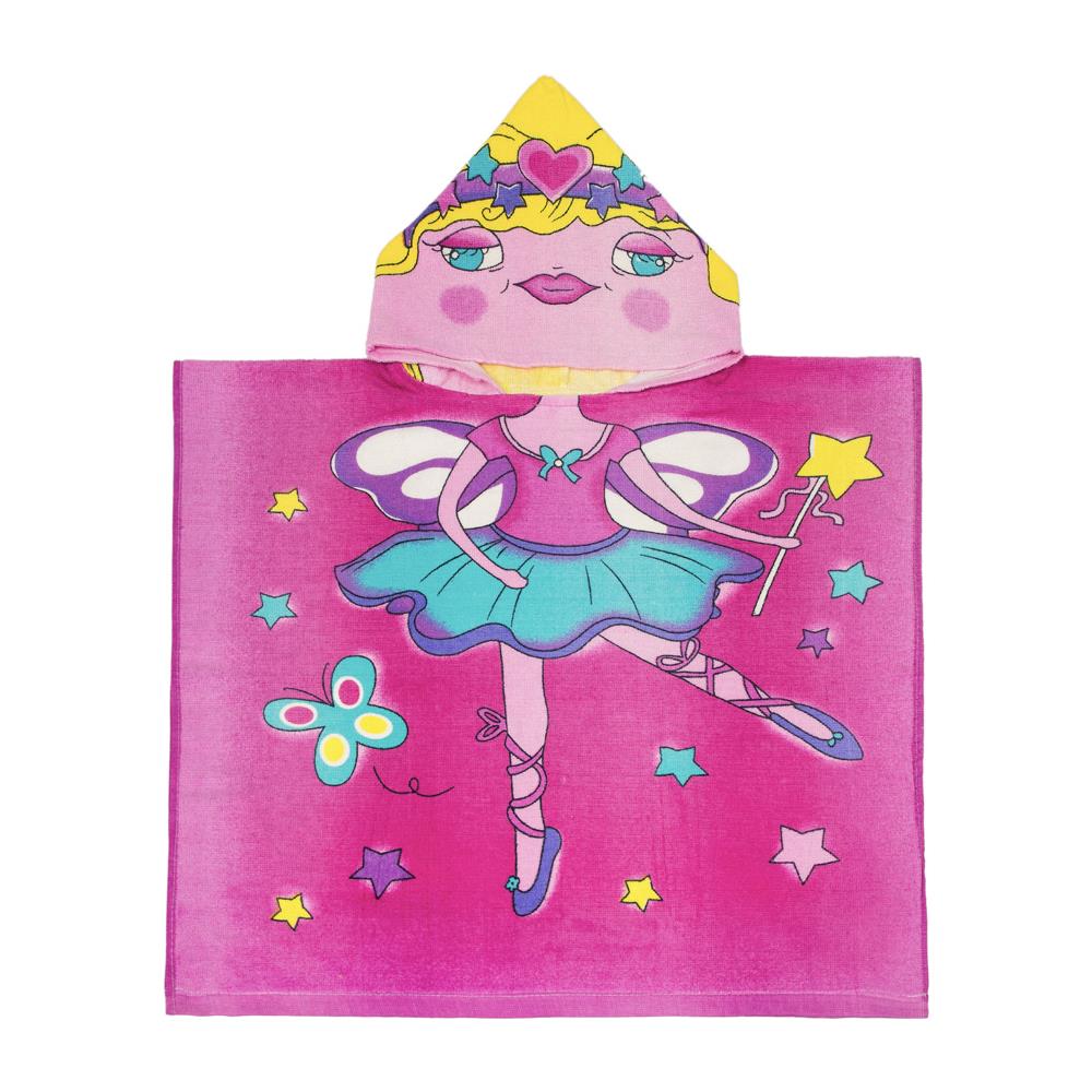 Poncho Mare Per Bambini In Spugna 100% Cotone In Varie Fantasie Poncho Ballerina - Foto 1
