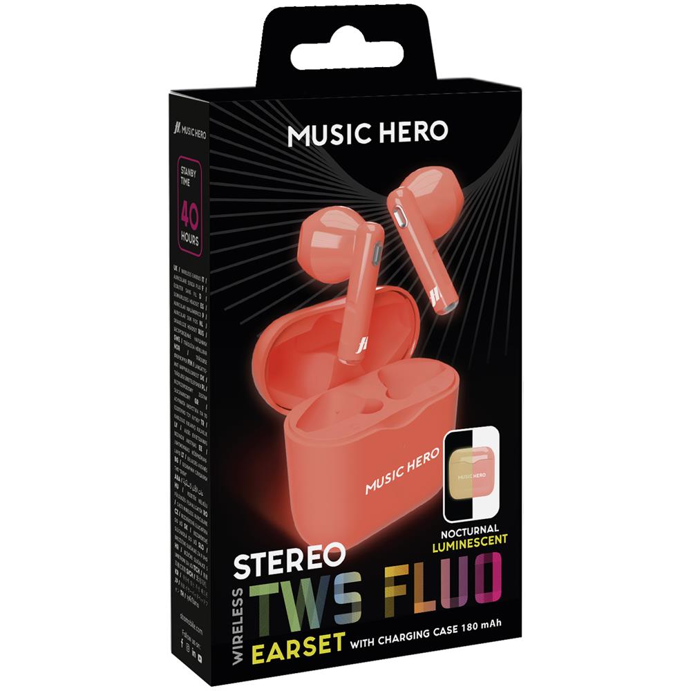 MHTWSFLUOR cuffia e auricolare True Wireless Stereo (TWS) In-ear Musica e Chiamate Rosa - Foto 2