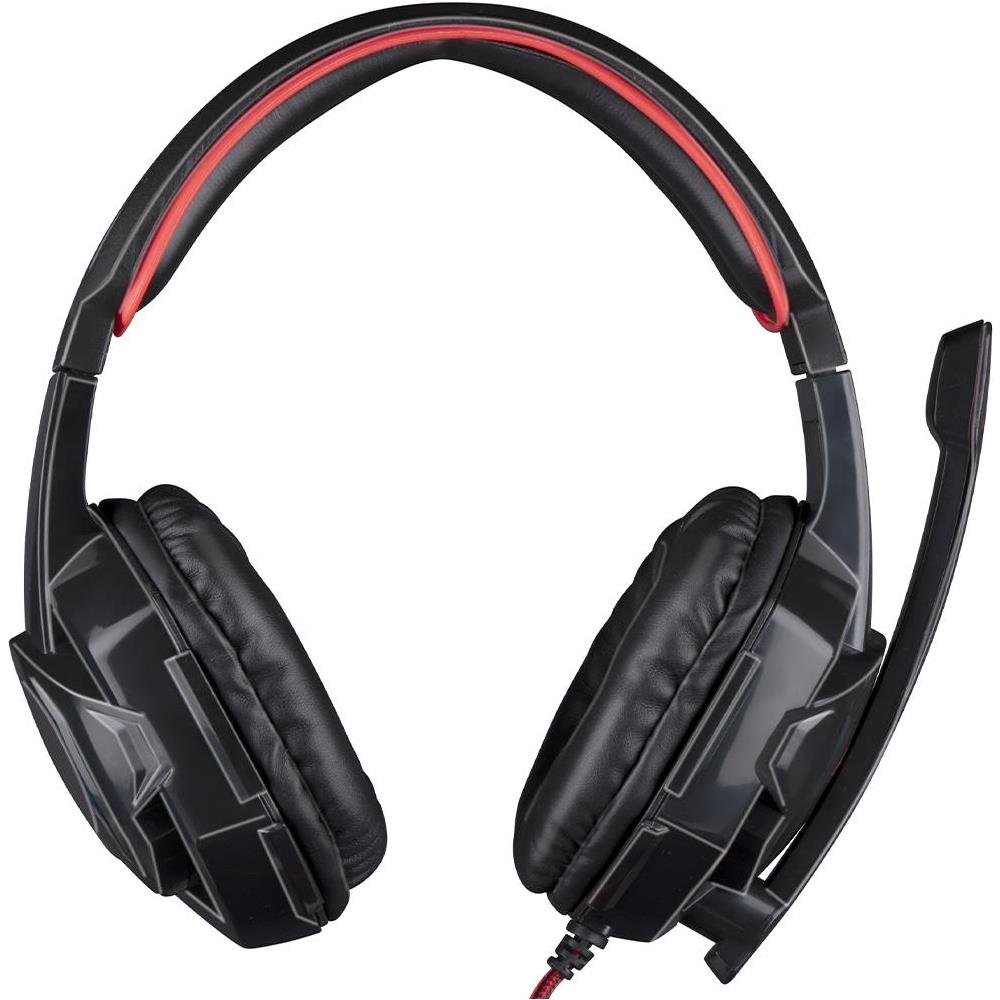Cuffie Gaming Over-Ear con Illuminazione Led Rossa e Microfono Cavo da 1,5 Metri - Foto 2